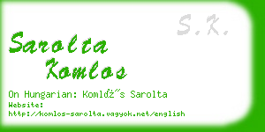 sarolta komlos business card